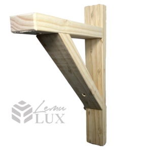 Soporte Escuadra de Madera de lámpara para muro (delgada)