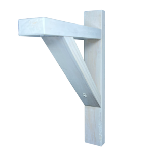 Soporte Escuadra de Madera de lámpara para muro (delgada) blanca