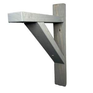 Soporte Escuadra de Madera de lámpara para muro (delgada) gris