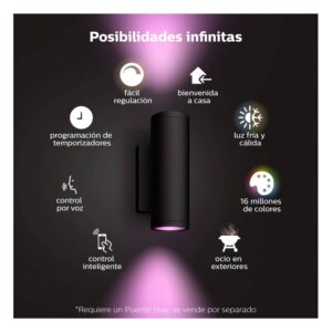Aplique de Exterior Philips Hue Doble Appear RGB Outdoor Zigbee bt