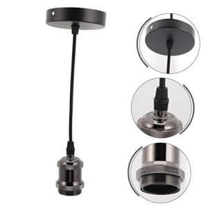 Soquete E27 Metalico Negro Retro vintage Lampara De Techo