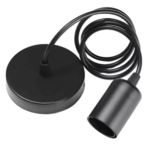 Soquete E27 Retro Lampara De Techo Lampara negro