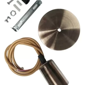 Soquete E27 Retro Lampara De Techo Lampara dorada