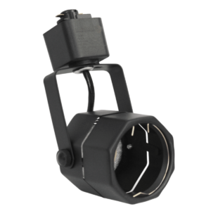 Foco de riel monofásico porta ampolleta GU10 Negro- Alinen