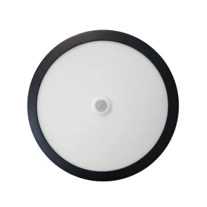 Panel eco con sensor sobrepuesto negro 12w
