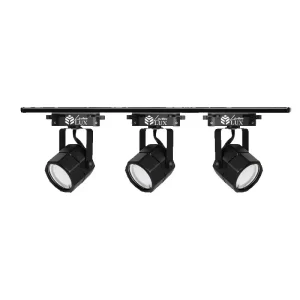 Pack 3 Foco Hexagonal Led Dirigible Dimeable + Riel Monofásico