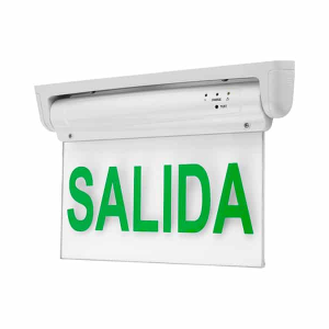 Luz LED de Emergencia Transparente con Foto SALIDA