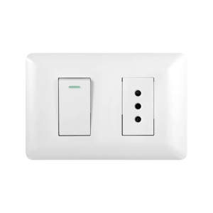 Tomacorriente + Interruptor 9/12 Nova 10A Blanco (Modulo Blanco)