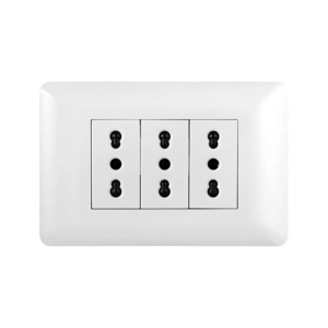 Tomacorriente Triple 10/16A 250V Nova (Modulo Blanco)