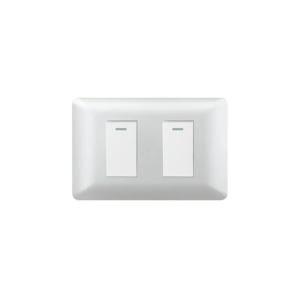 Interruptor Doble 9/12 Nova Plata Gris (Modulo Blanco)