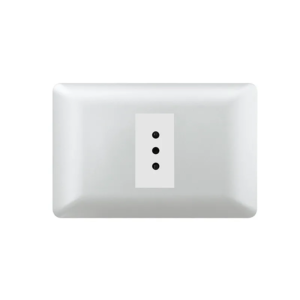 Tomacorriente Simple 10A Nova Plata Gris (Modulo Blanco)