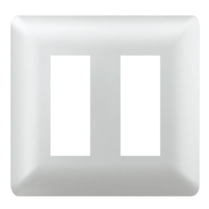 Placa Doble Nova Plata Gris (Modulo Blanco)