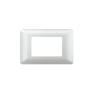 Placa Triple Nova Plata Gris (Modulo Blanco)